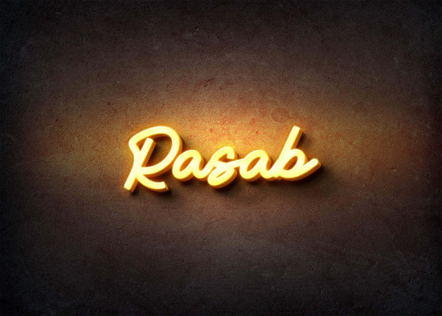 Free photo of Glow Name Profile Picture for Rasab