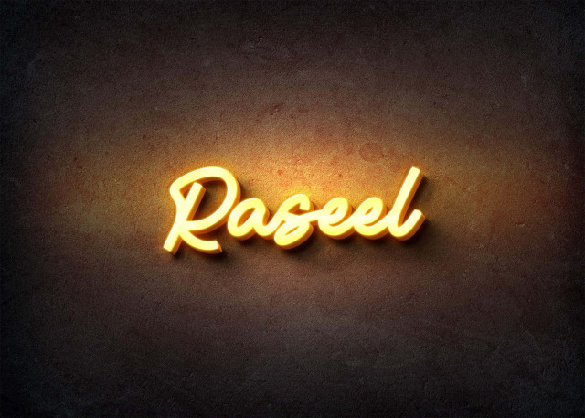 Free photo of Glow Name Profile Picture for Raseel