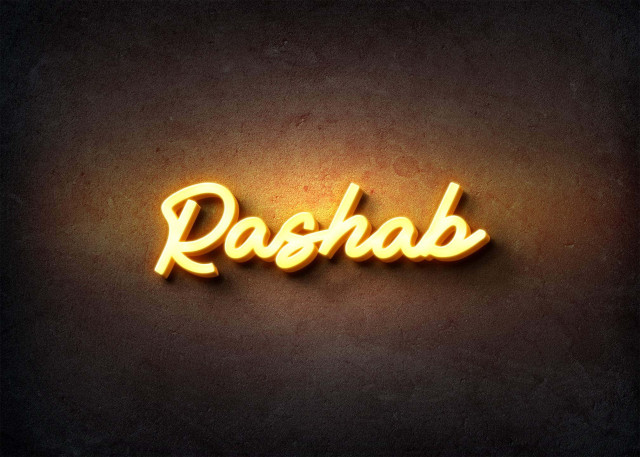 Free photo of Glow Name Profile Picture for Rashab