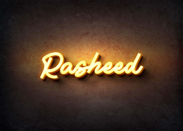 Free photo of Glow Name Profile Picture for Rasheed
