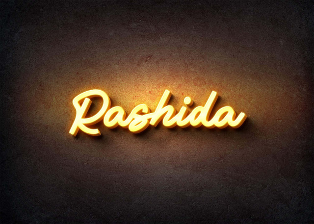Free photo of Glow Name Profile Picture for Rashida