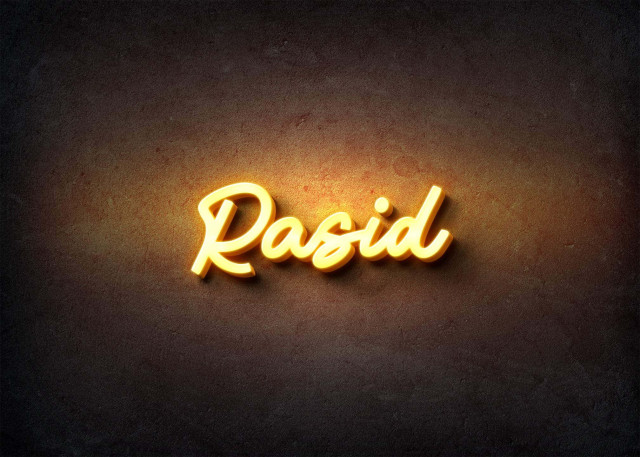 Free photo of Glow Name Profile Picture for Rasid