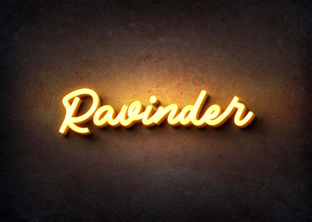 Free photo of Glow Name Profile Picture for Ravinder