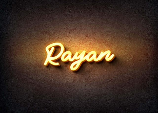 Free photo of Glow Name Profile Picture for Rayan