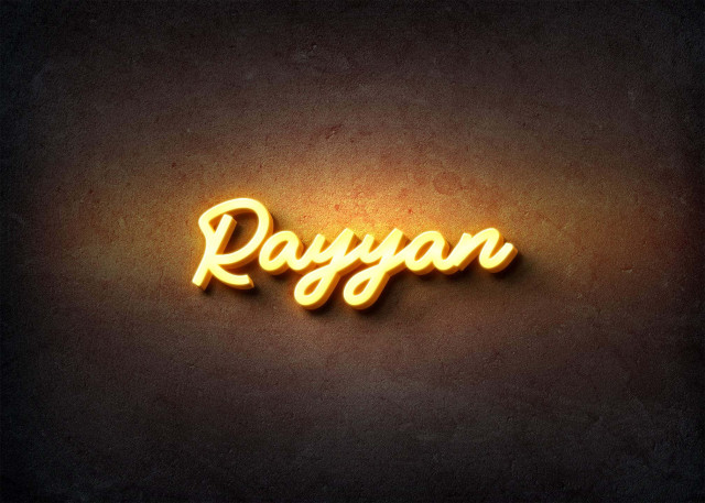 Free photo of Glow Name Profile Picture for Rayyan