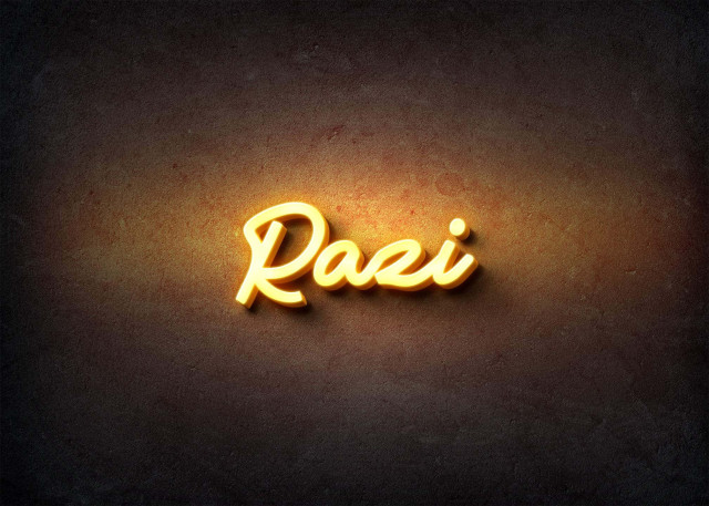 Free photo of Glow Name Profile Picture for Razi