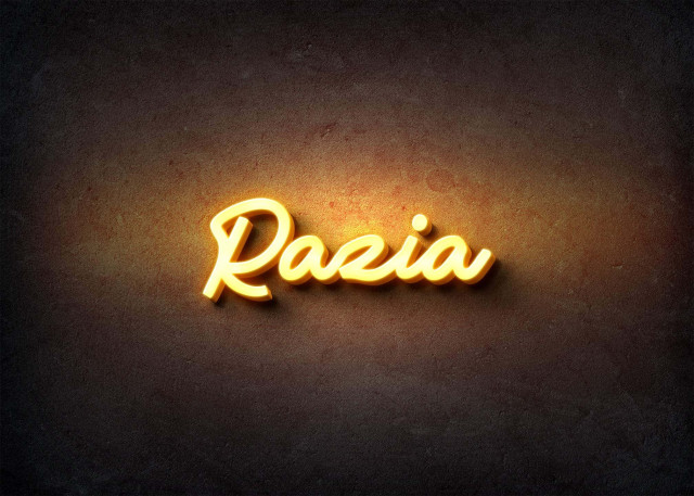 Free photo of Glow Name Profile Picture for Razia