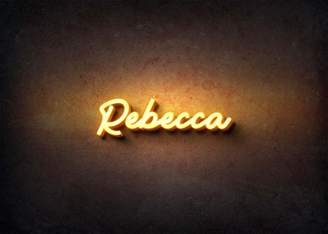 Free photo of Glow Name Profile Picture for Rebecca