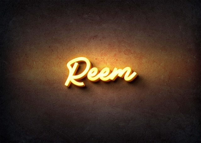 Free photo of Glow Name Profile Picture for Reem