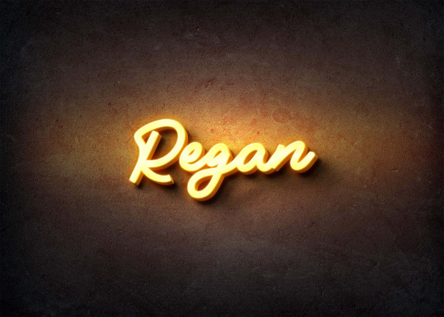 Free photo of Glow Name Profile Picture for Regan