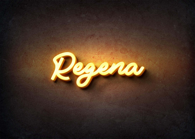 Free photo of Glow Name Profile Picture for Regena