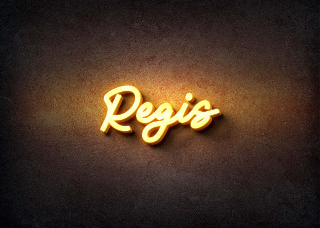 Free photo of Glow Name Profile Picture for Regis