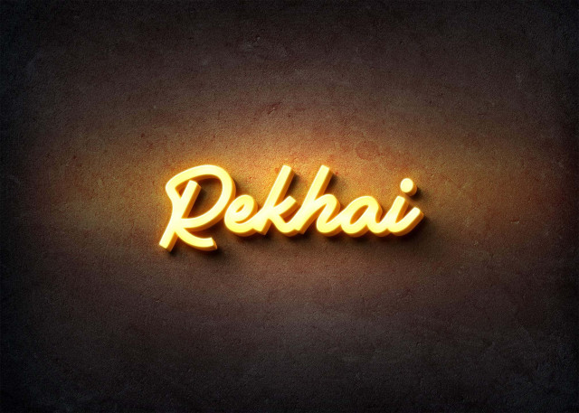 Free photo of Glow Name Profile Picture for Rekhai