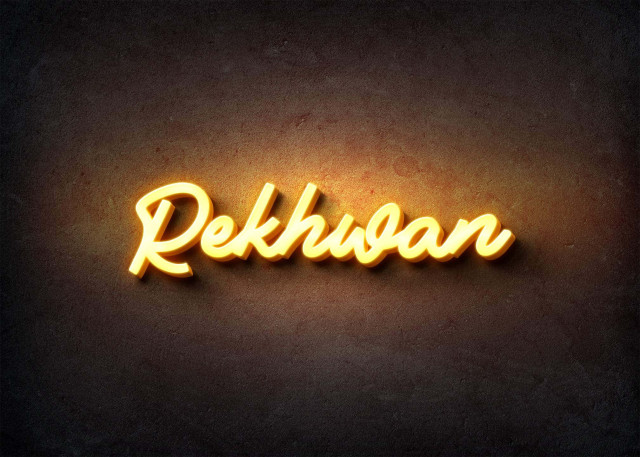 Free photo of Glow Name Profile Picture for Rekhwan