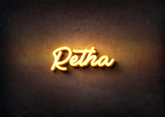 Free photo of Glow Name Profile Picture for Retha