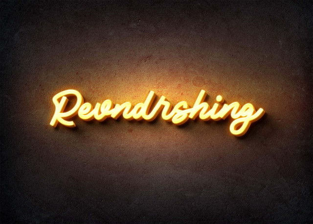 Free photo of Glow Name Profile Picture for Revndrshing