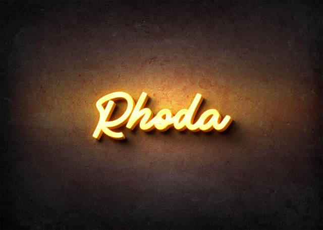 Free photo of Glow Name Profile Picture for Rhoda