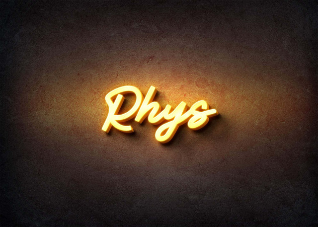 Free photo of Glow Name Profile Picture for Rhys