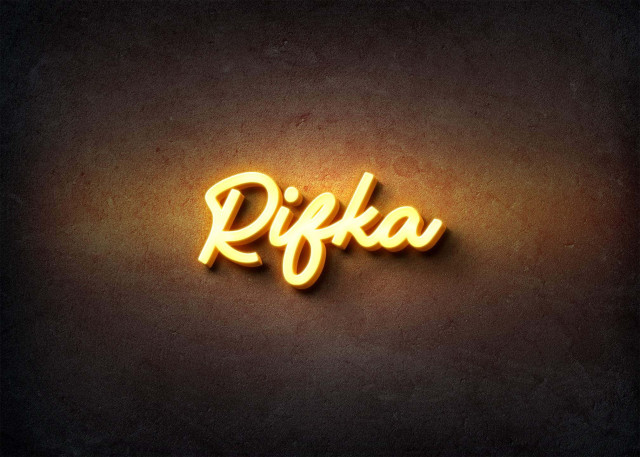 Free photo of Glow Name Profile Picture for Rifka