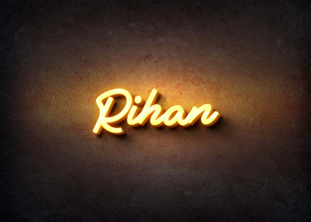 Free photo of Glow Name Profile Picture for Rihan