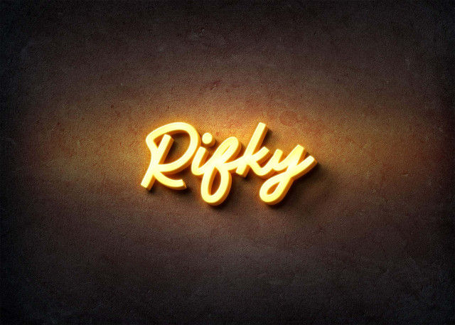 Free photo of Glow Name Profile Picture for Rifky