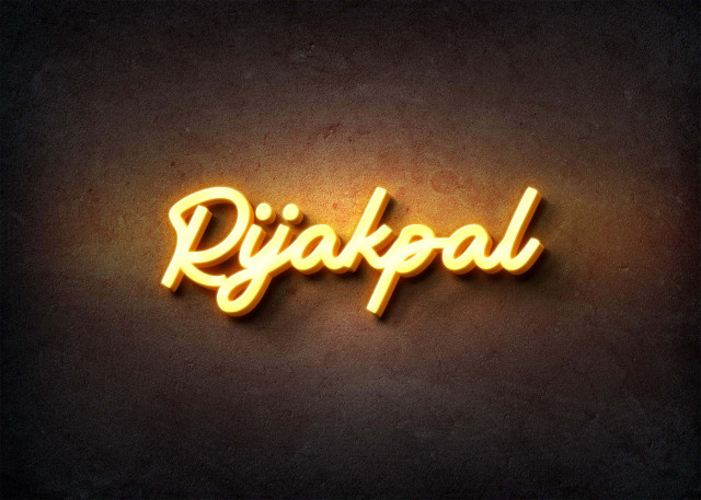 Free photo of Glow Name Profile Picture for Rijakpal