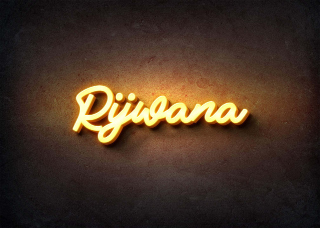 Free photo of Glow Name Profile Picture for Rijwana