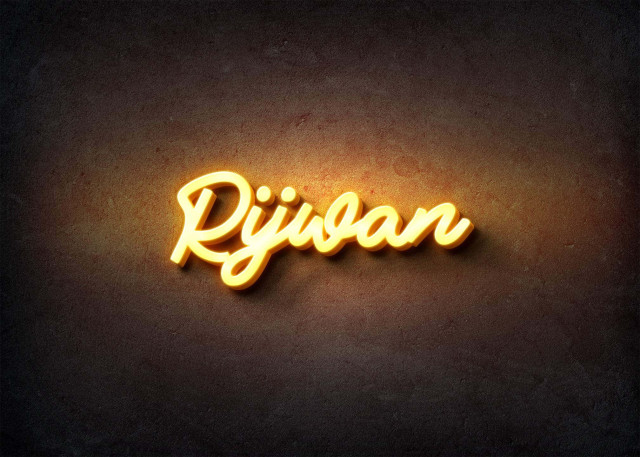 Free photo of Glow Name Profile Picture for Rijwan