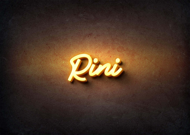 Free photo of Glow Name Profile Picture for Rini