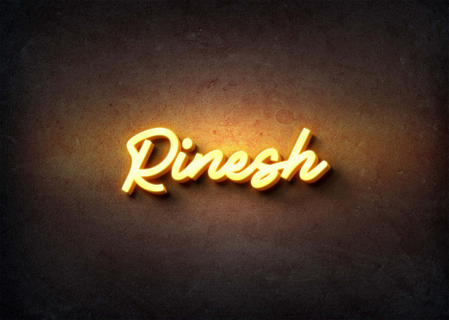 Free photo of Glow Name Profile Picture for Rinesh