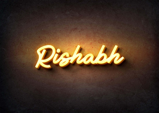 Free photo of Glow Name Profile Picture for Rishabh
