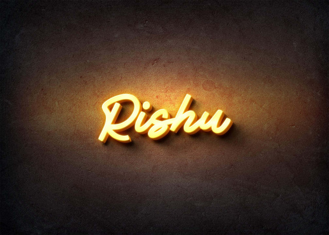 Free photo of Glow Name Profile Picture for Rishu