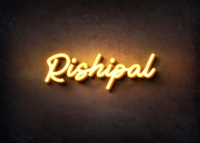 Free photo of Glow Name Profile Picture for Rishipal