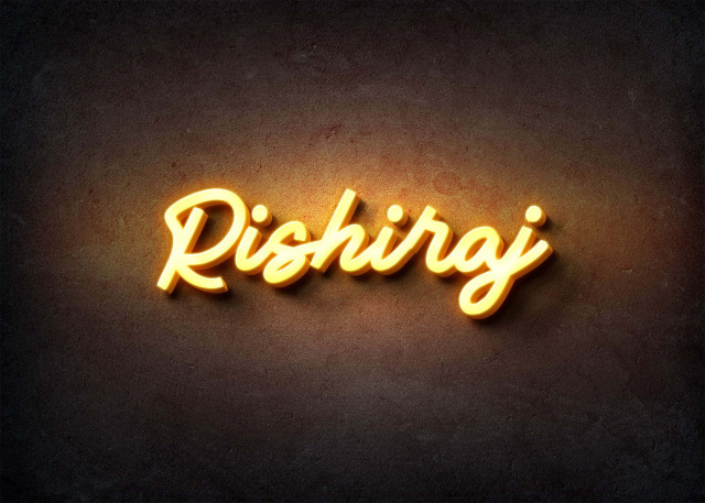 Free photo of Glow Name Profile Picture for Rishiraj
