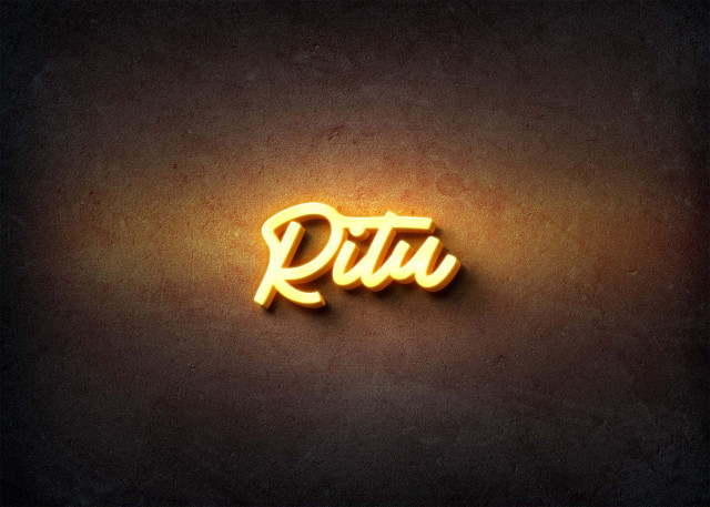 Free photo of Glow Name Profile Picture for Ritu