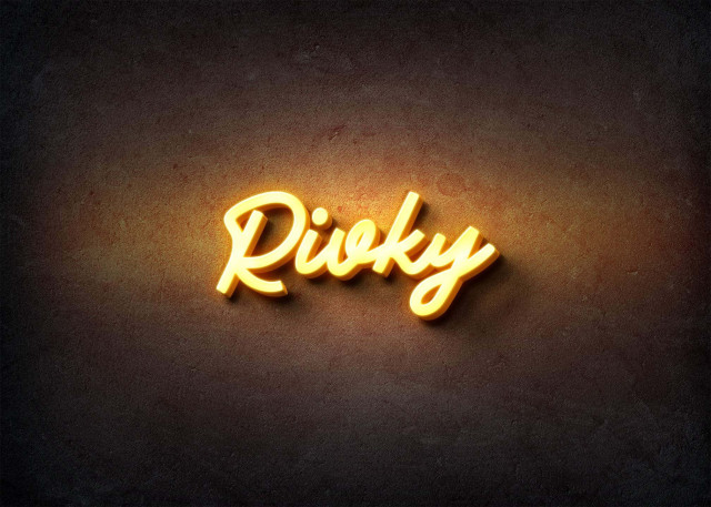 Free photo of Glow Name Profile Picture for Rivky