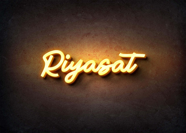Free photo of Glow Name Profile Picture for Riyasat