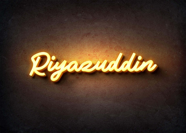 Free photo of Glow Name Profile Picture for Riyazuddin
