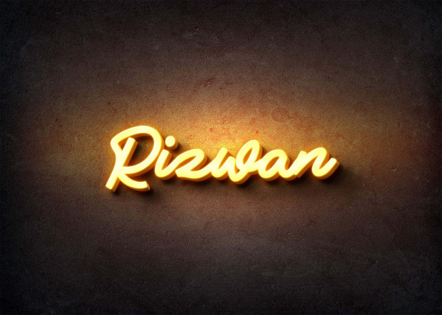 Free photo of Glow Name Profile Picture for Rizwan