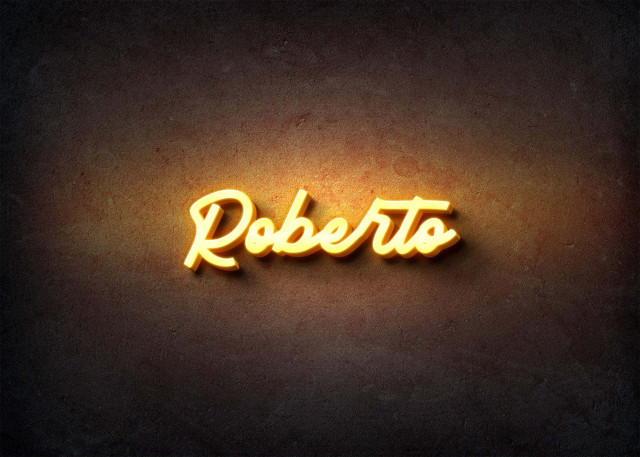 Free photo of Glow Name Profile Picture for Roberto
