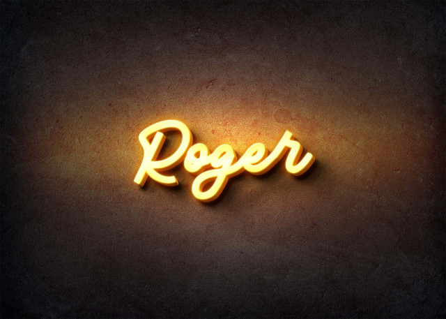 Free photo of Glow Name Profile Picture for Roger