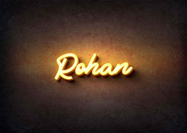 Free photo of Glow Name Profile Picture for Rohan
