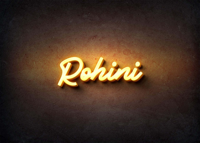 Free photo of Glow Name Profile Picture for Rohini
