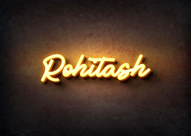 Free photo of Glow Name Profile Picture for Rohitash