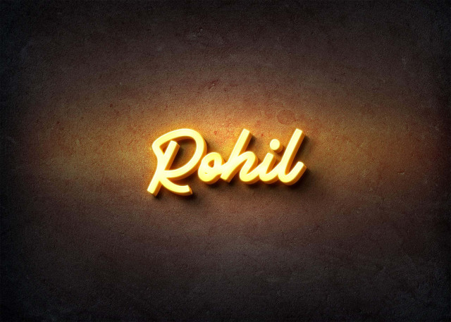 Free photo of Glow Name Profile Picture for Rohil