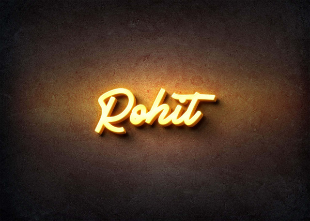 Free photo of Glow Name Profile Picture for Rohit