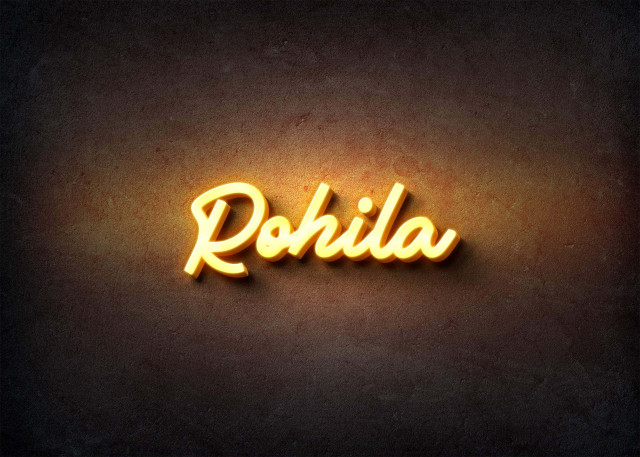Free photo of Glow Name Profile Picture for Rohila