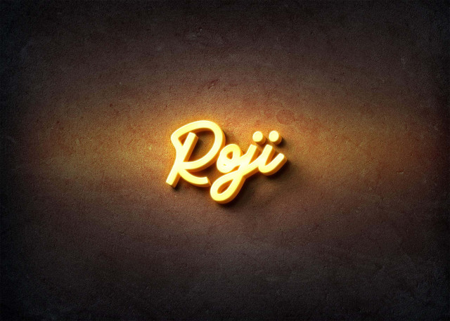 Free photo of Glow Name Profile Picture for Roji