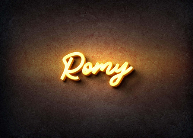 Free photo of Glow Name Profile Picture for Romy