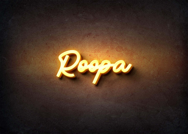 Free photo of Glow Name Profile Picture for Roopa